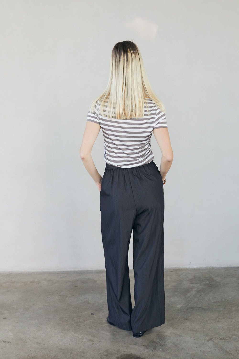 חולצת פרנקי פסים אפור לבן