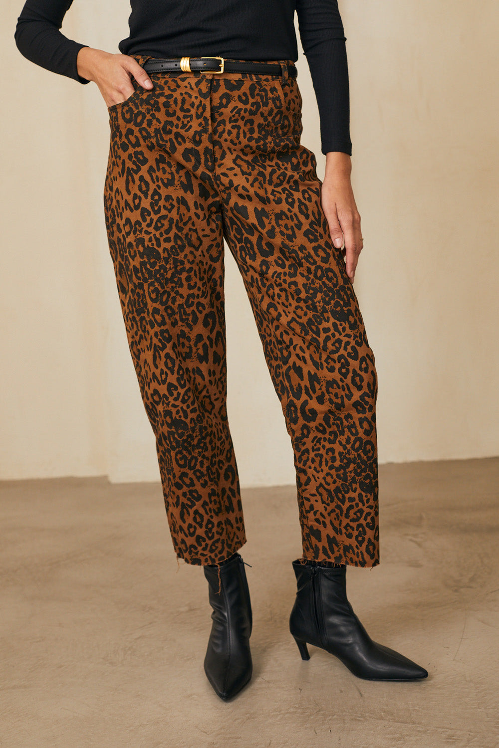 ג׳ינס אלכסה מנומר חום