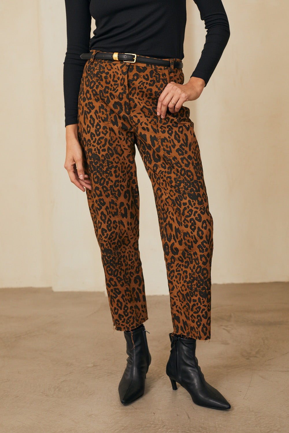 ג׳ינס אלכסה מנומר חום