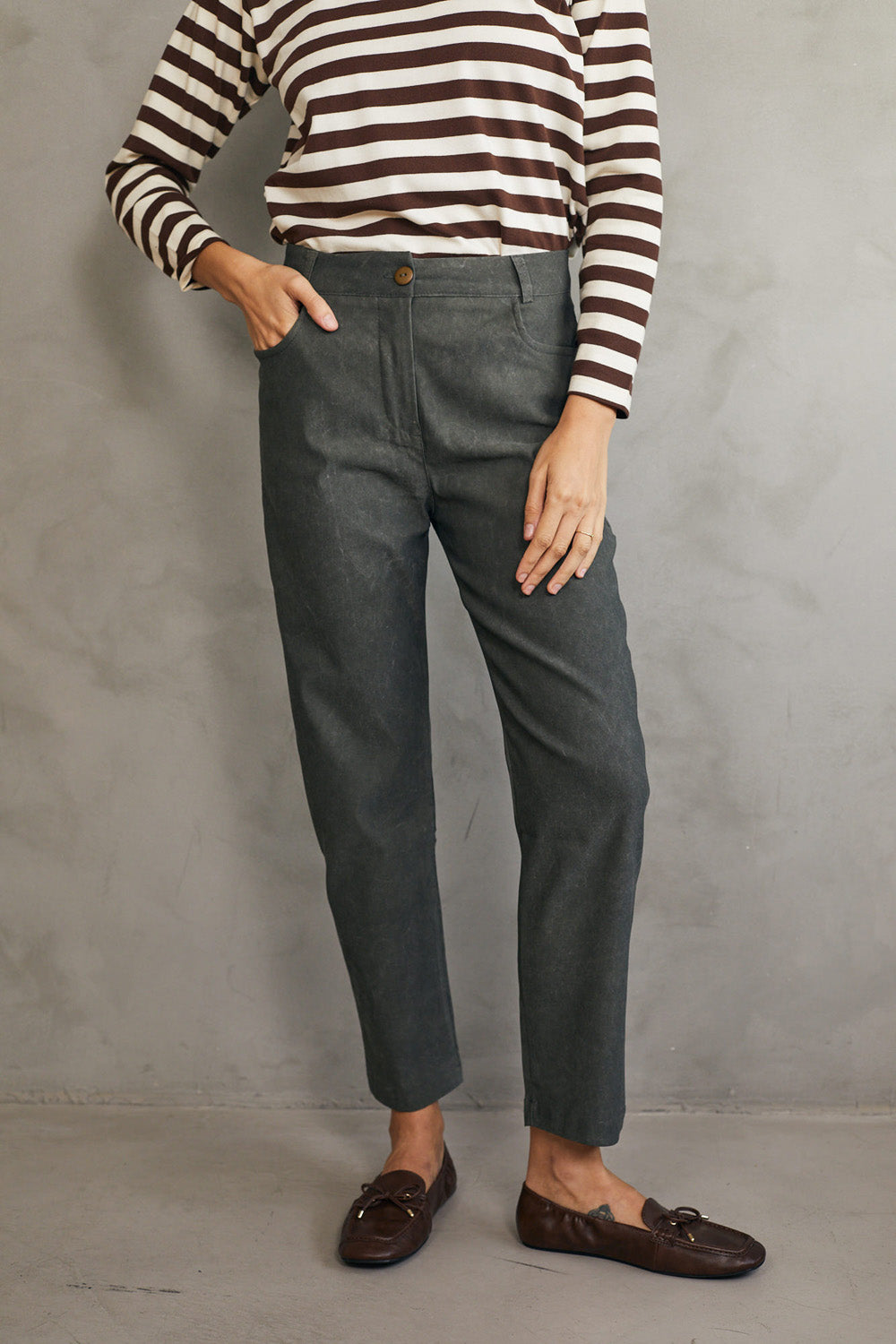 מכנסיים ריטה ירוק וואש