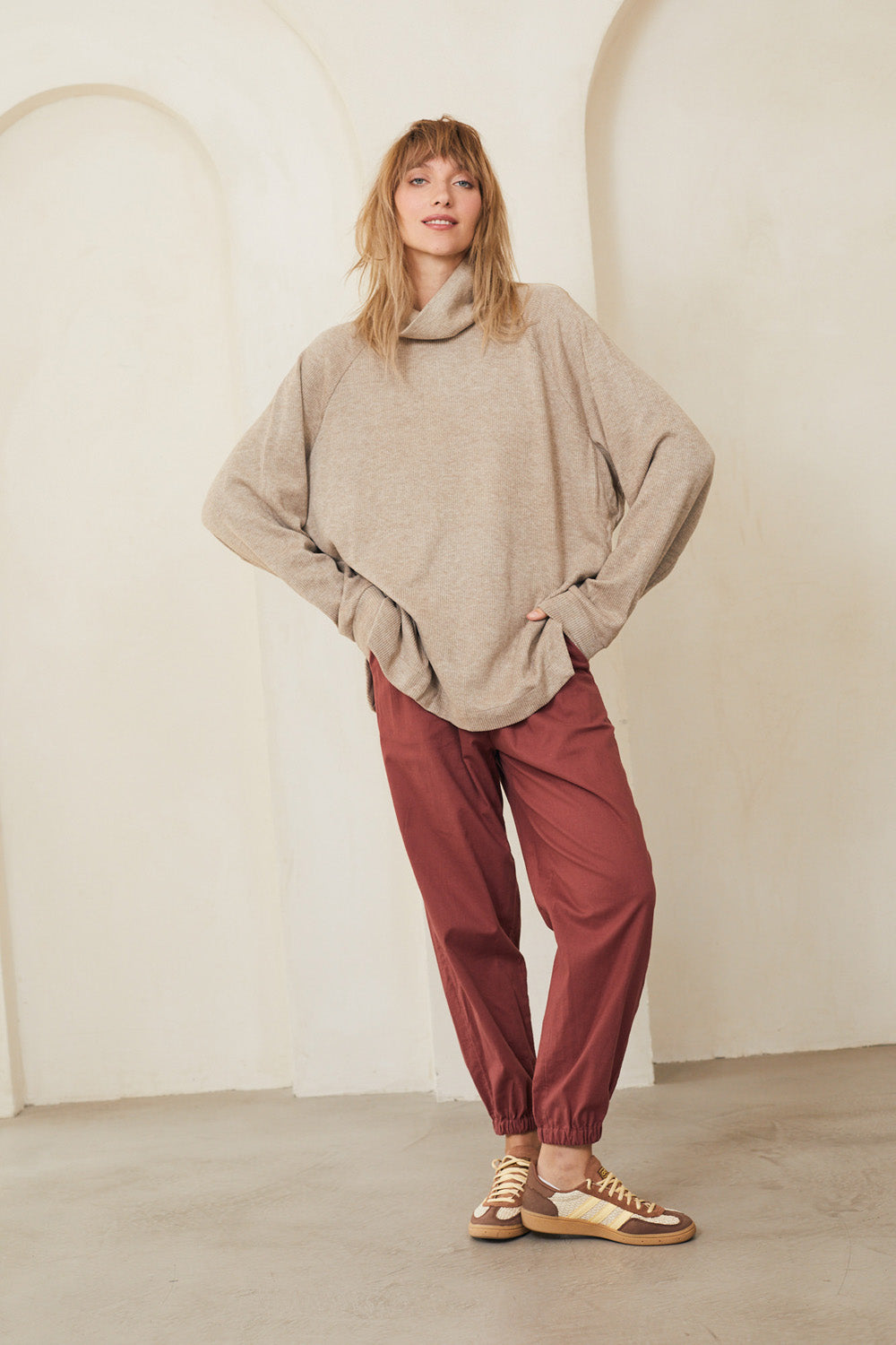 סוודר מלני חול