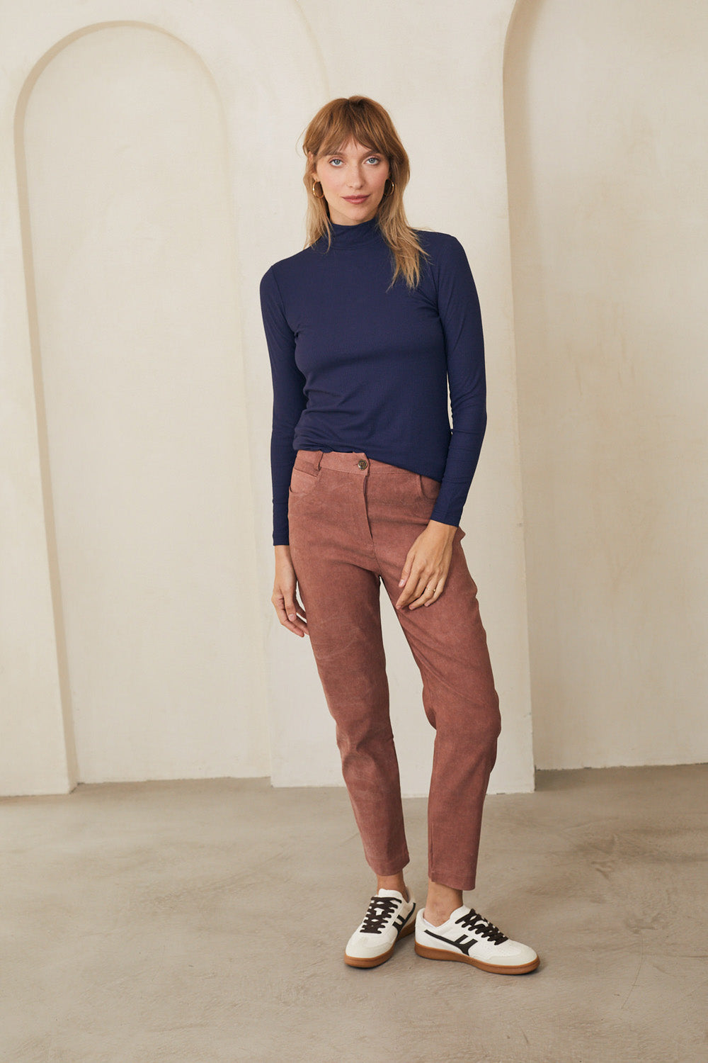 מכנסיים ריטה ורוד וואש