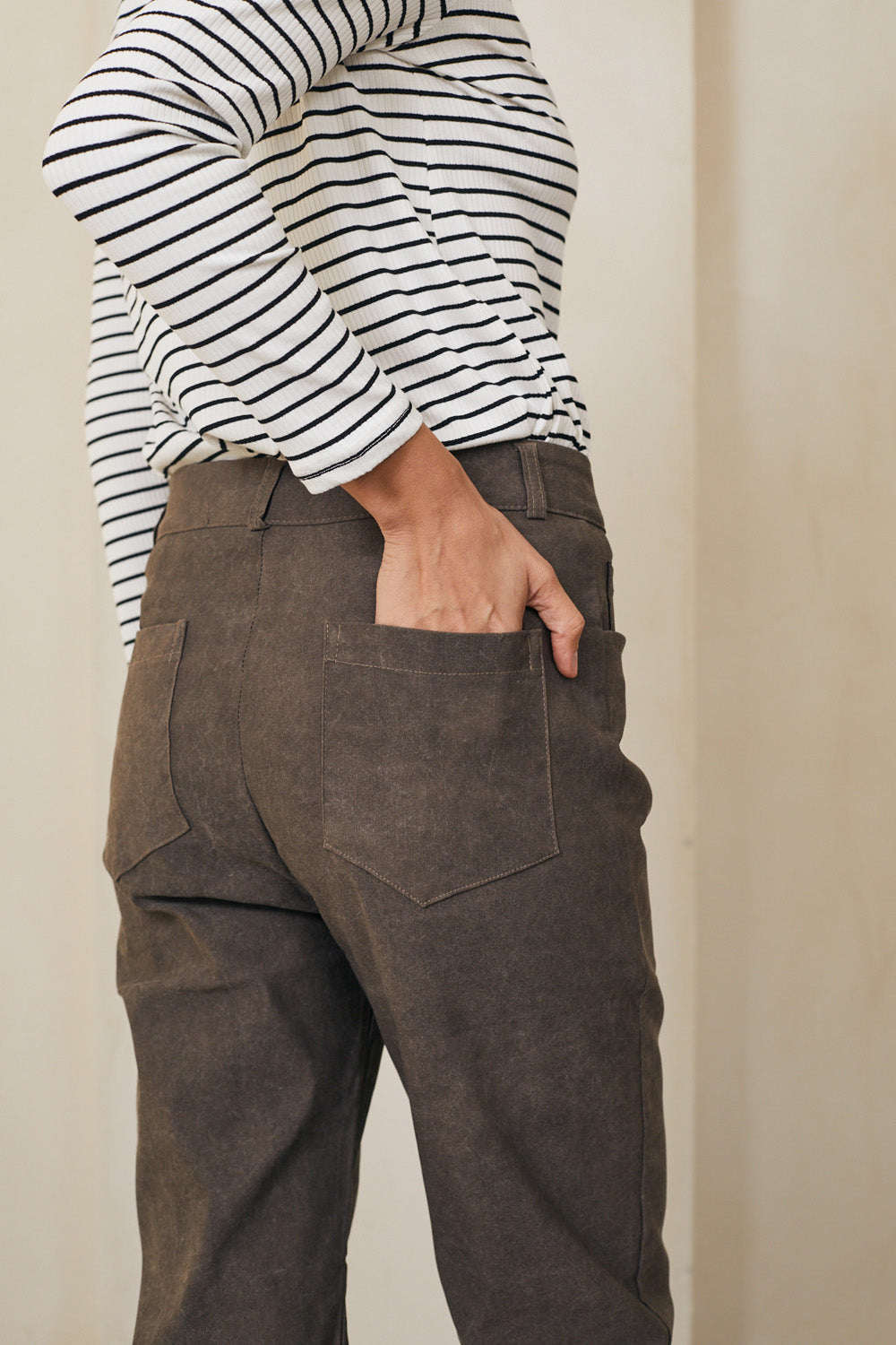 מכנסיים ריטה אפור וואש