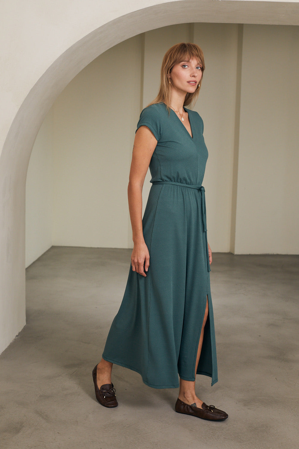 שמלת ססיליה מקסי ירוקה