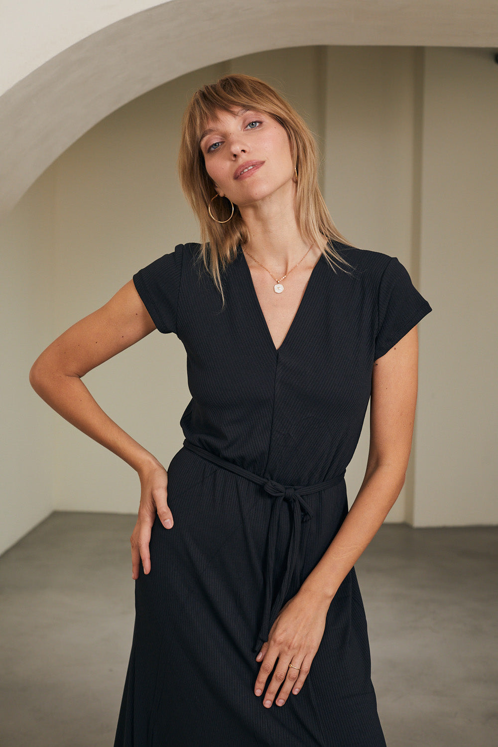 שמלת ססיליה מקסי שחורה