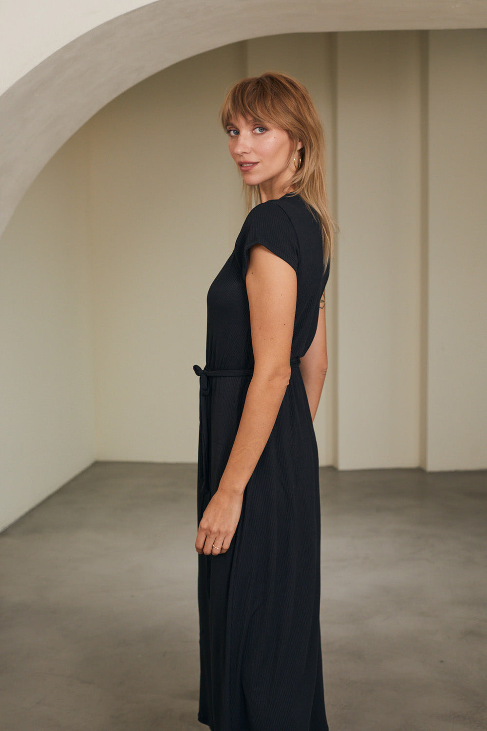 שמלת ססיליה מקסי שחורה