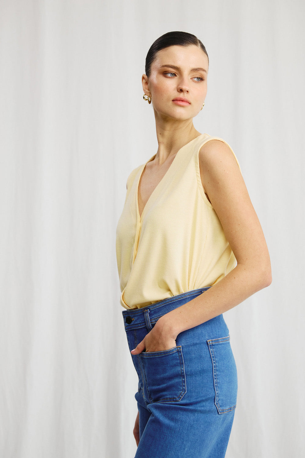 White vest top