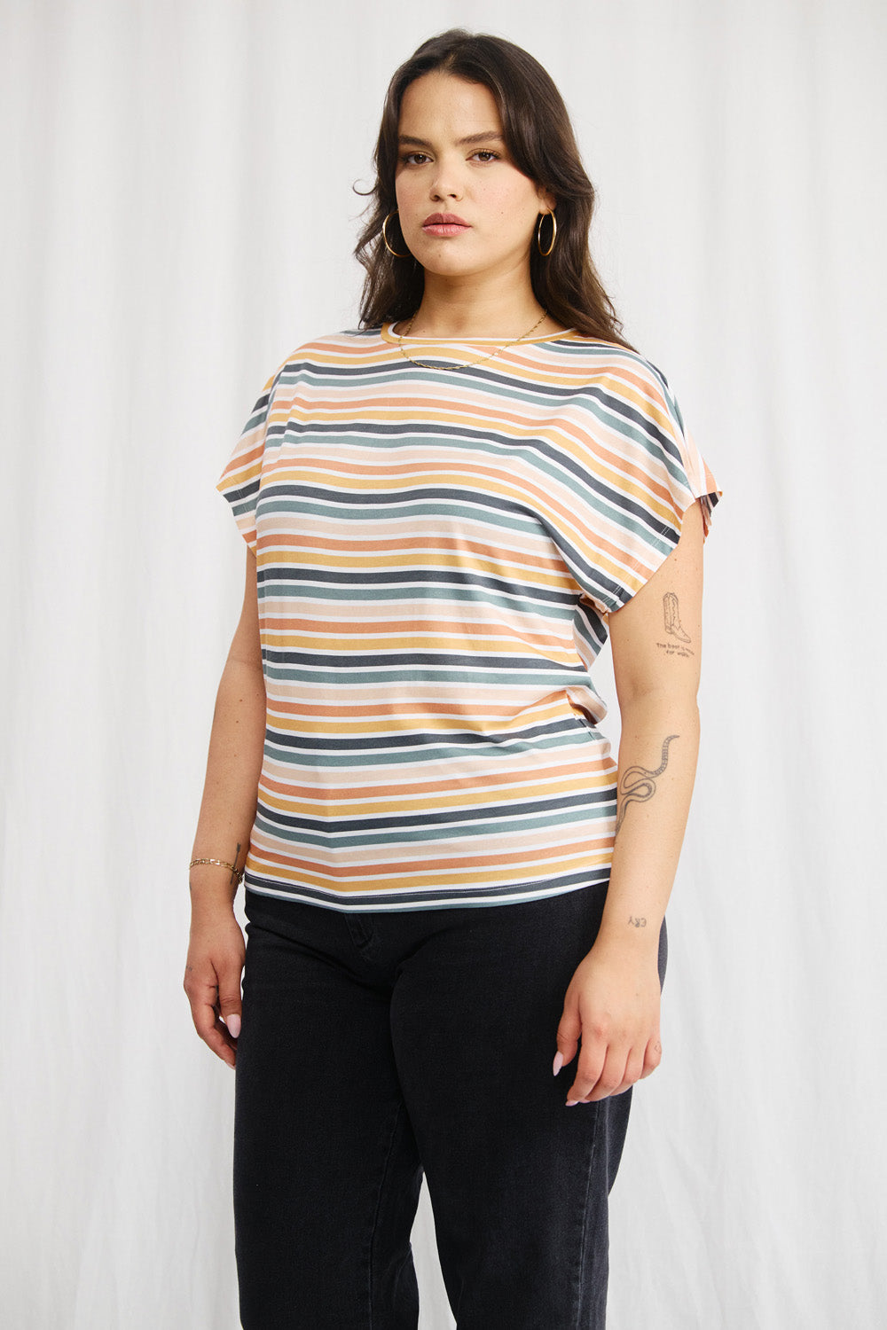 Green striped Alba t-shirt