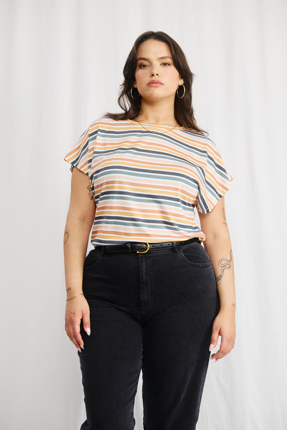 Green striped Alba t-shirt
