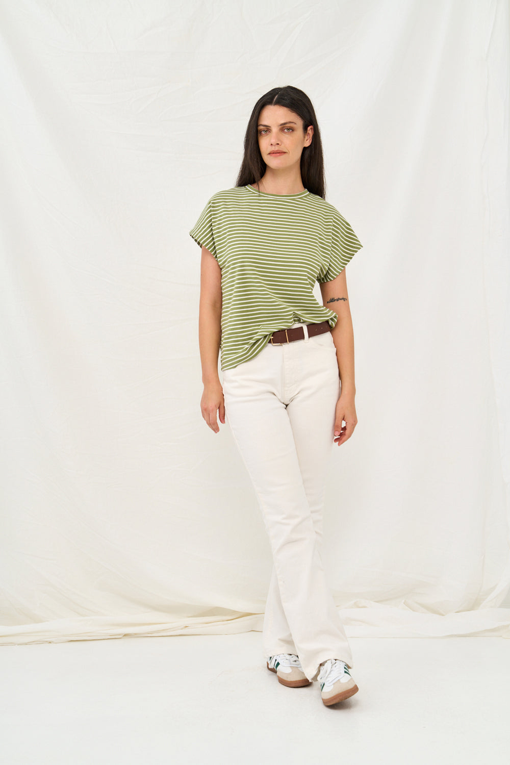 Green striped Alba t-shirt