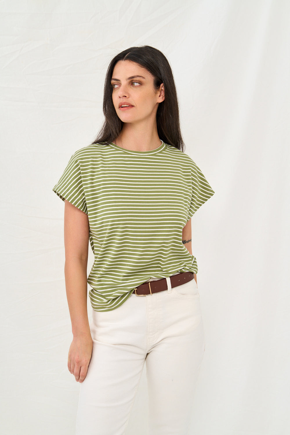 Green striped Alba t-shirt