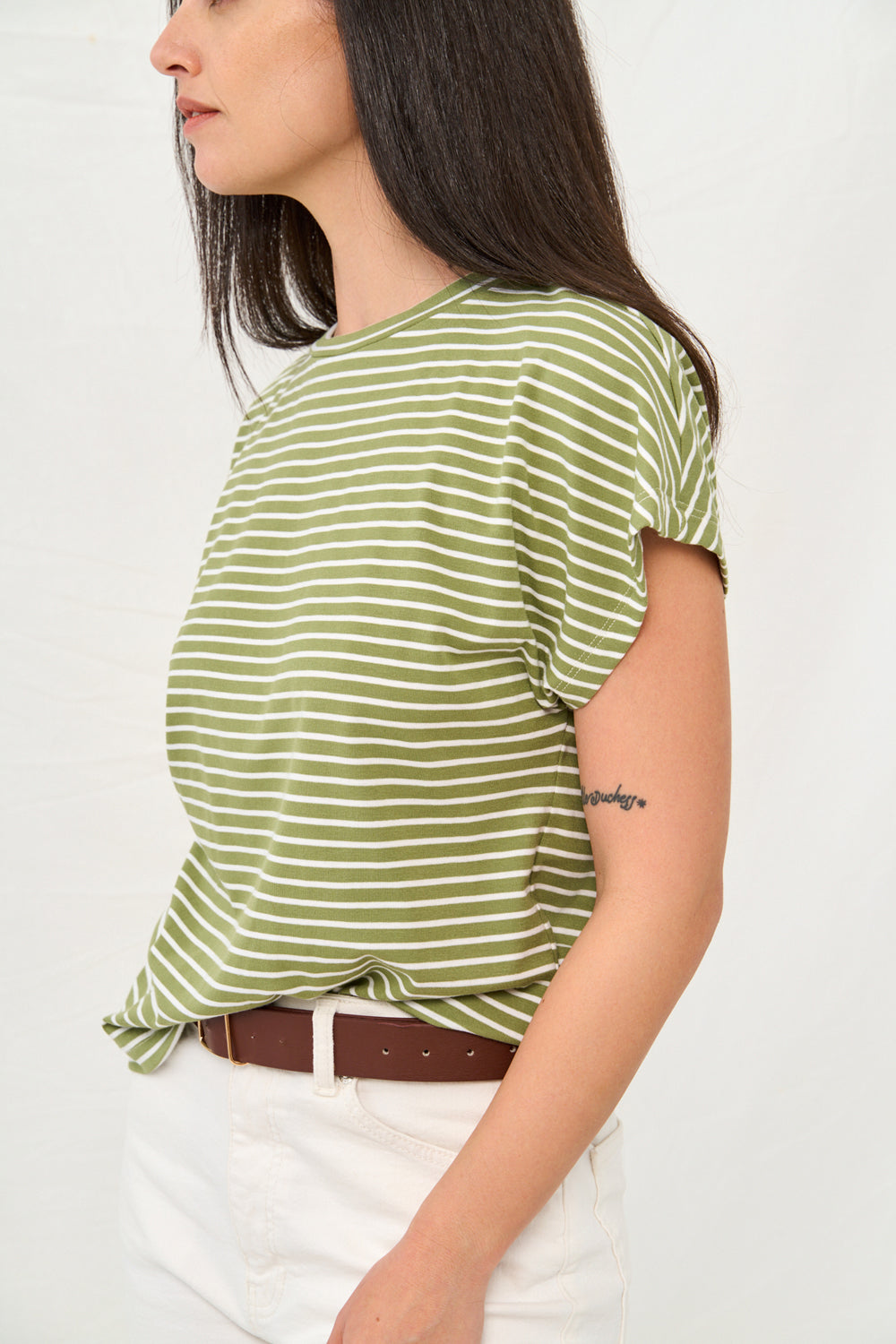 Green striped Alba t-shirt