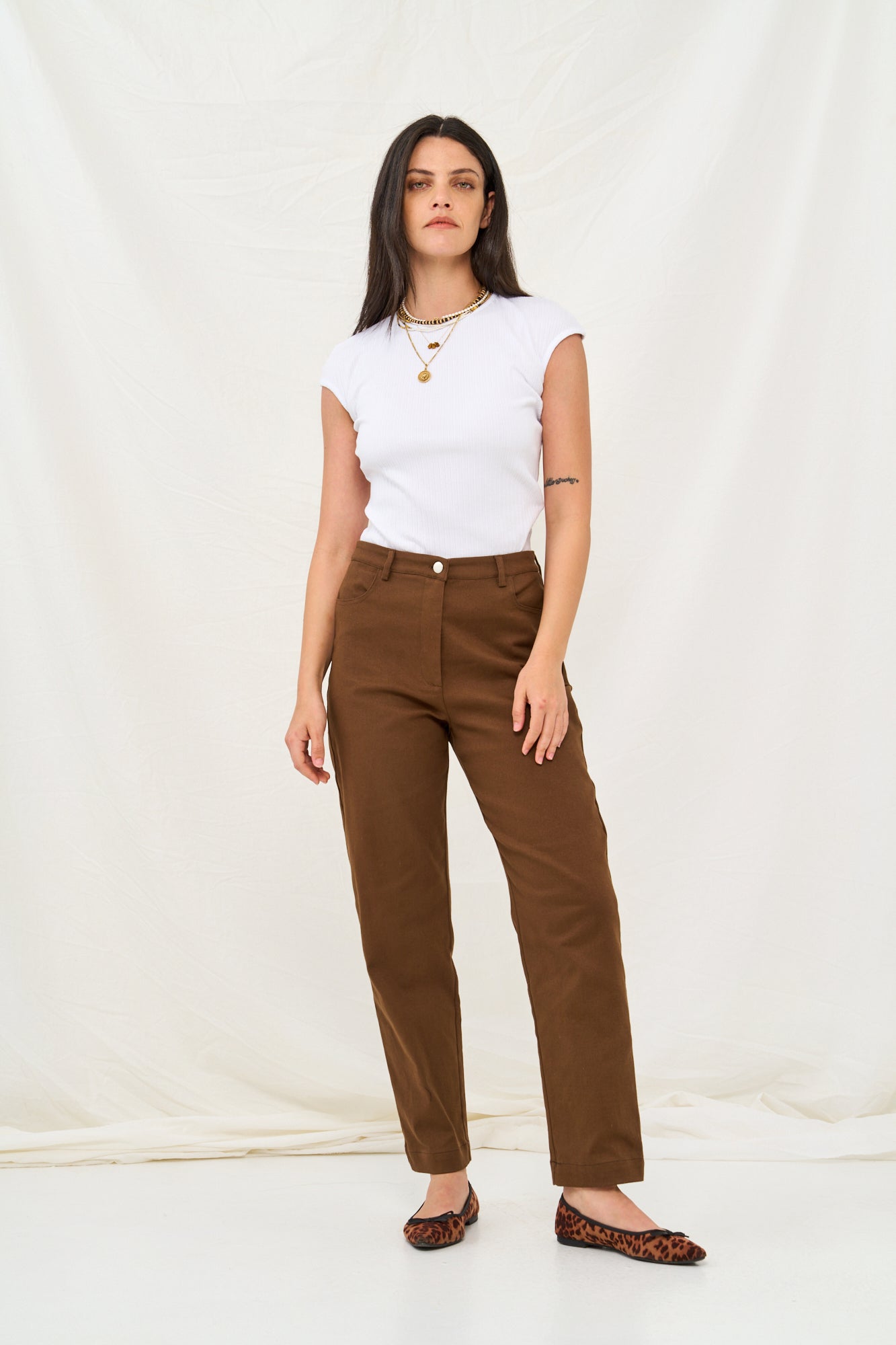 Alexa pants dark brown 