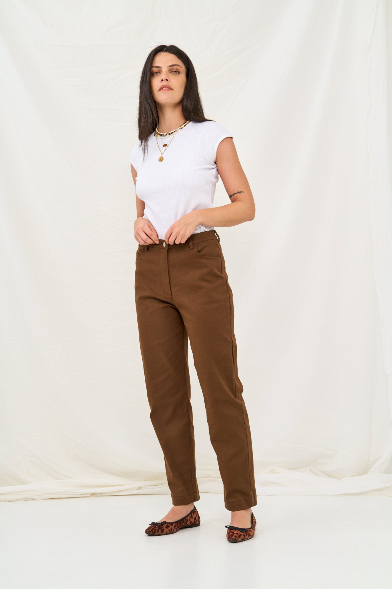 Alexa pants dark brown 