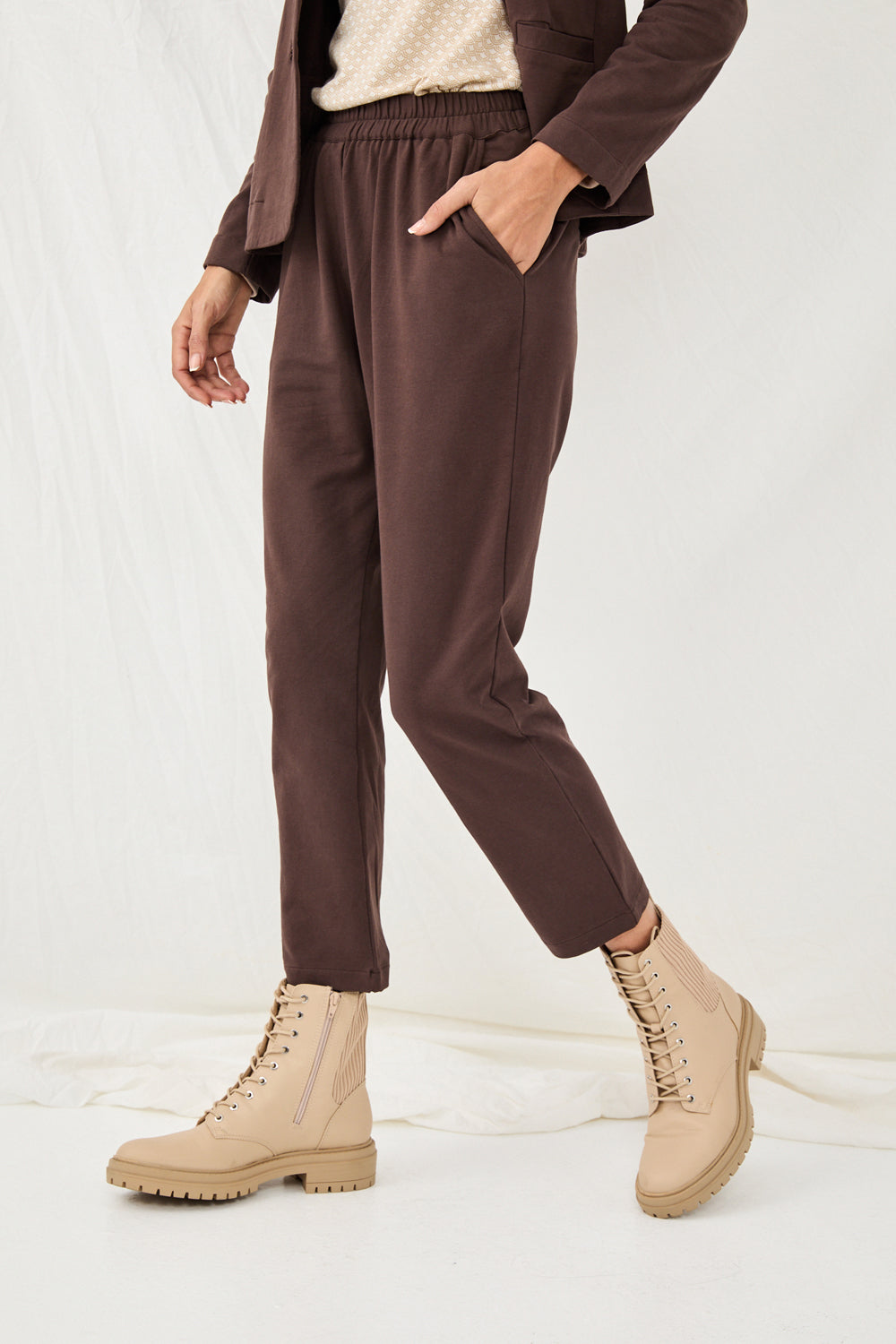 Lauren French terry brown pants