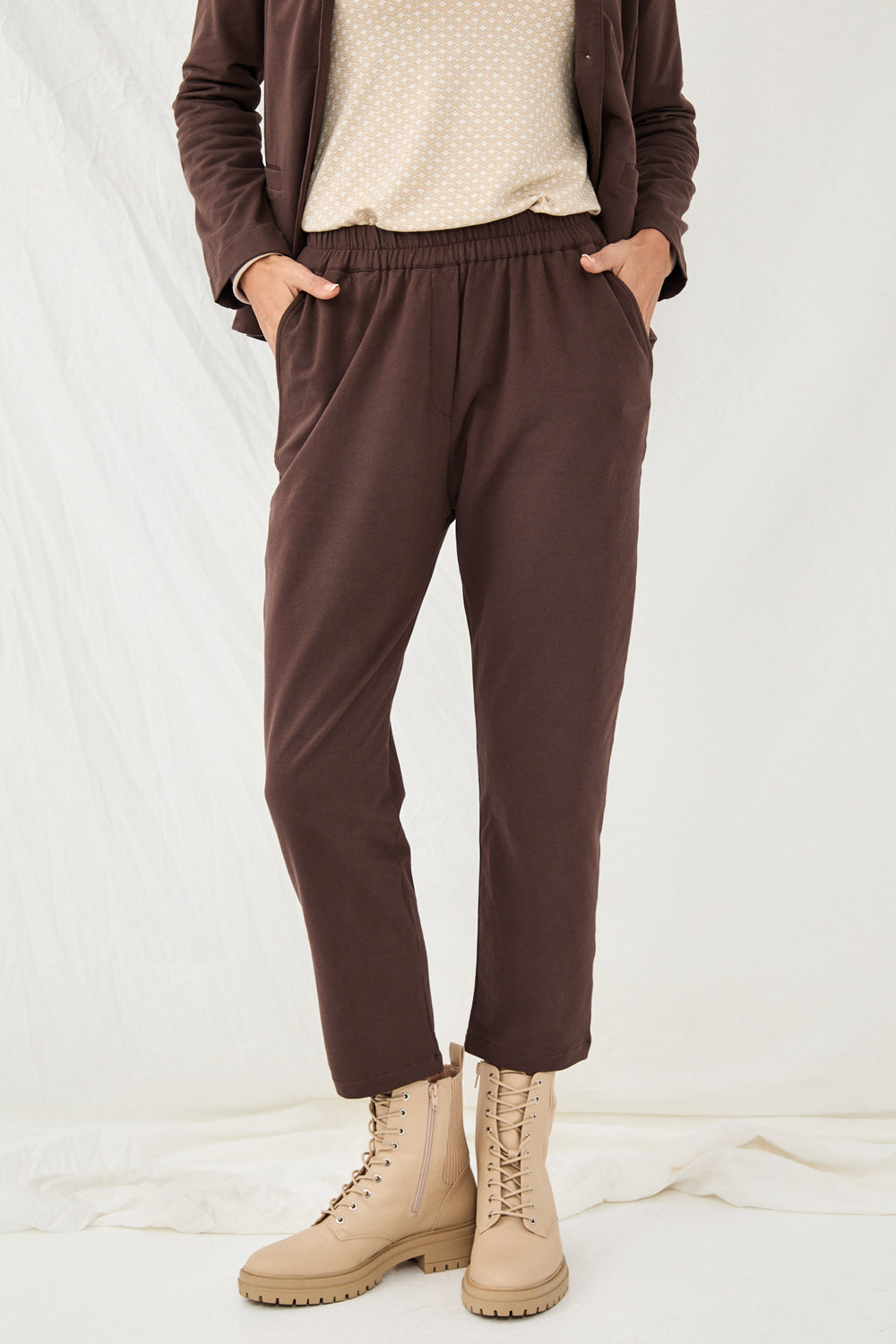 Lauren French terry brown pants