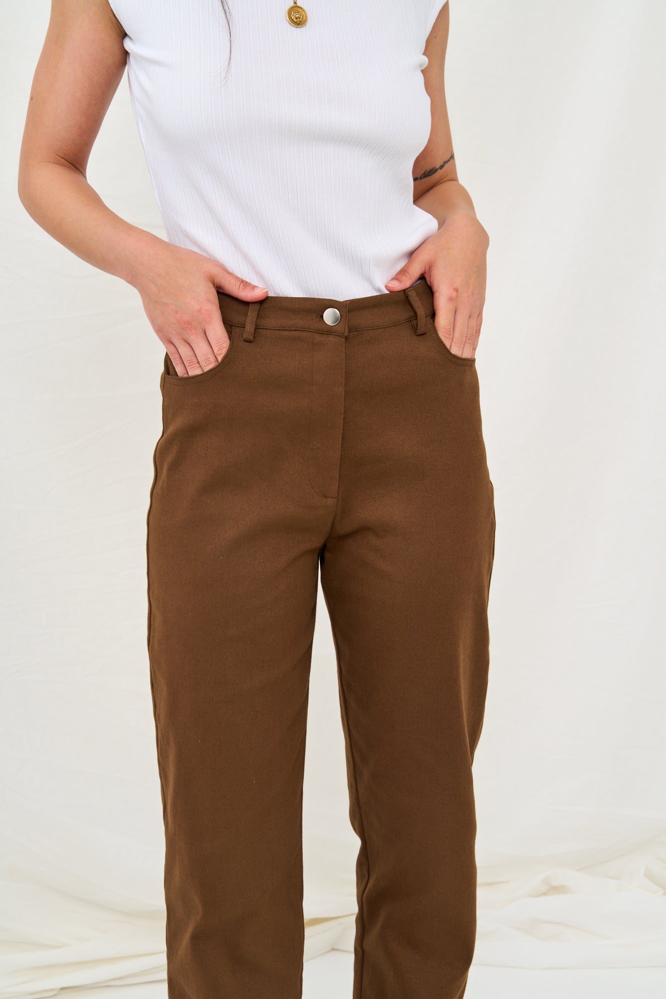 Alexa pants dark brown 