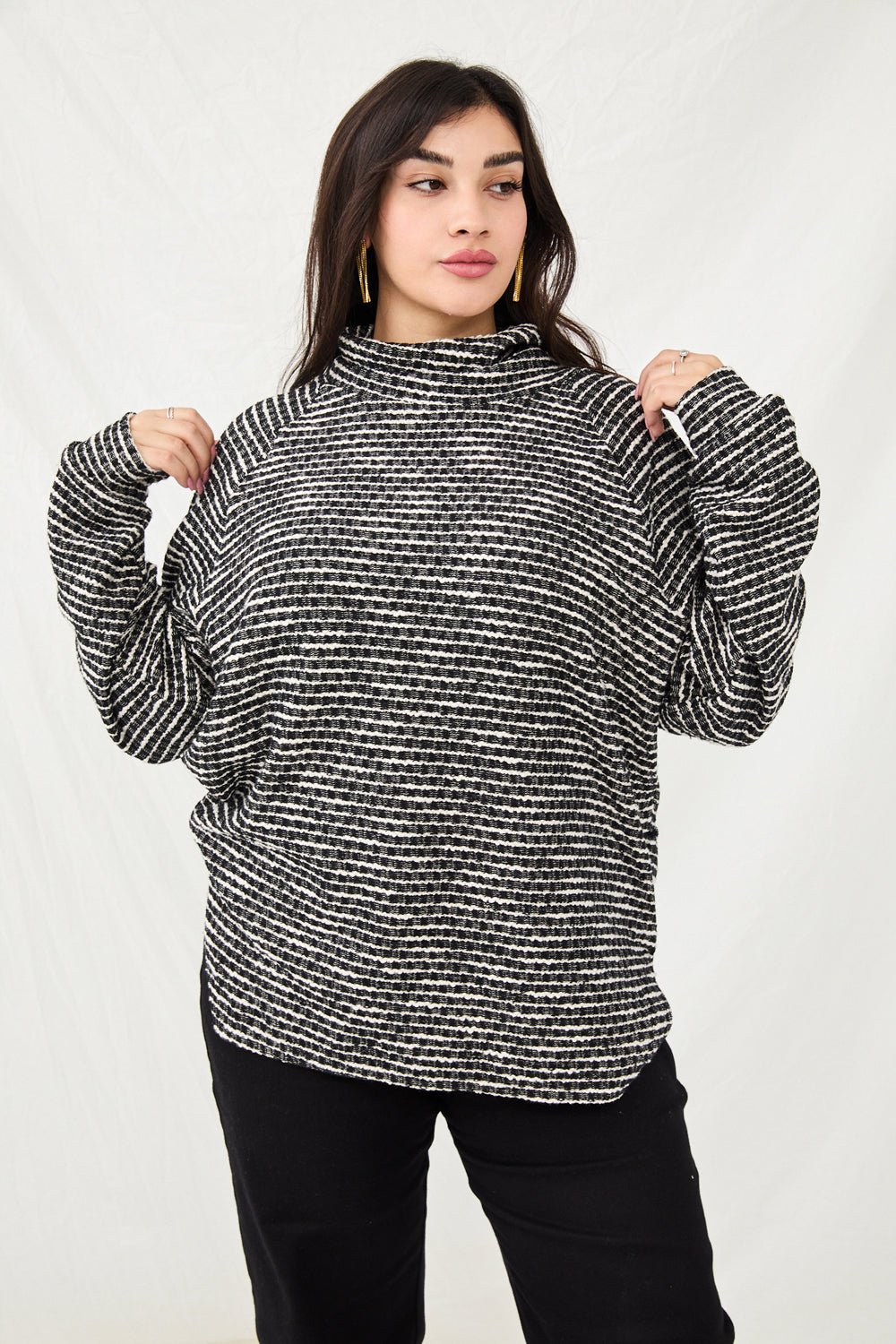 Black and white Melanie Bokla sweater 