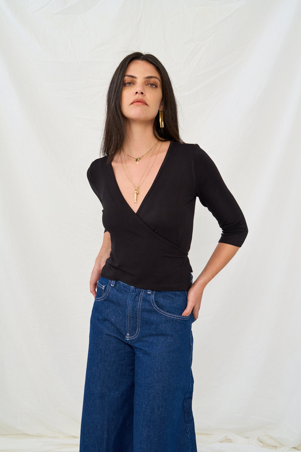 Diane short shell knit in black