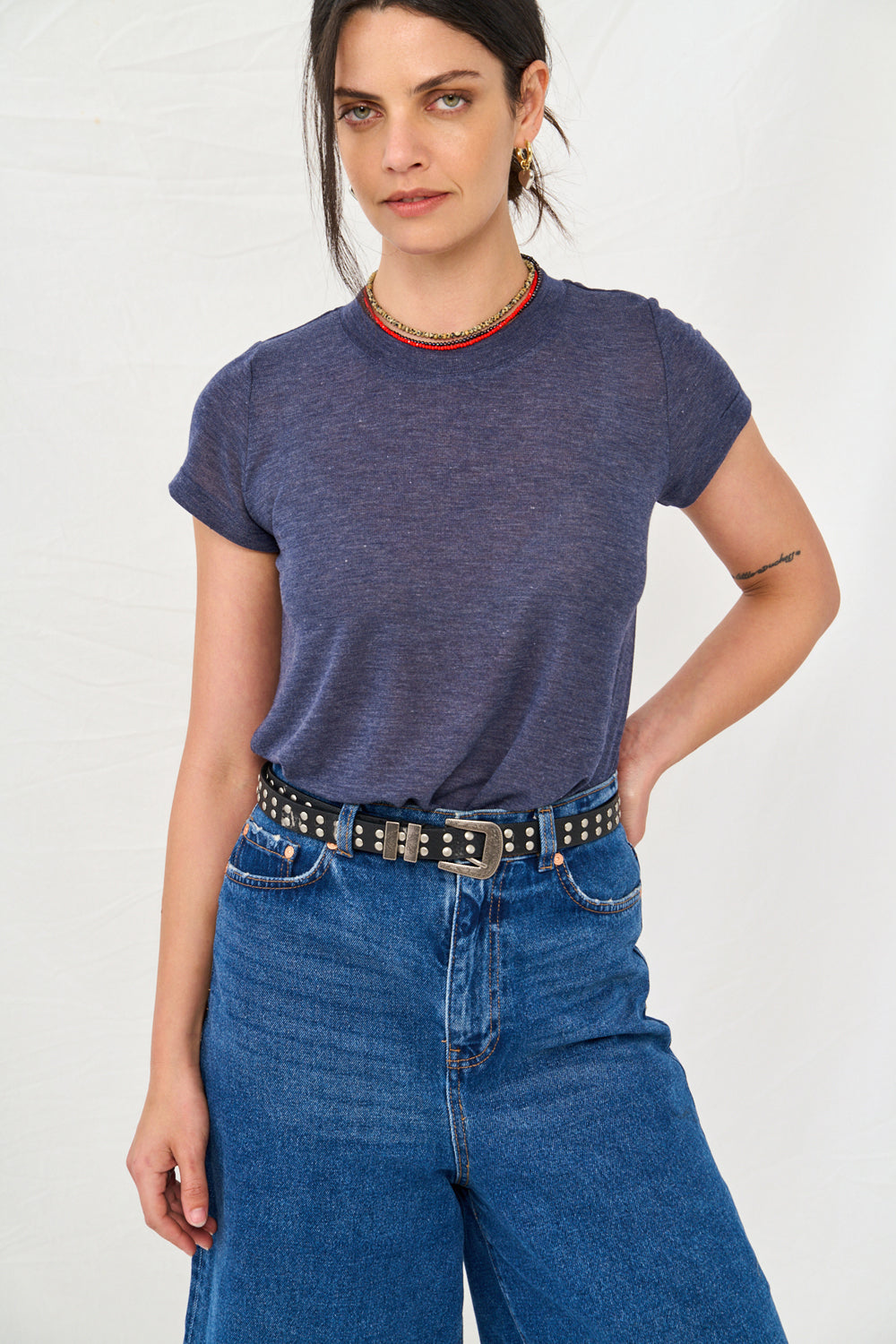 Blue denim t-shirt