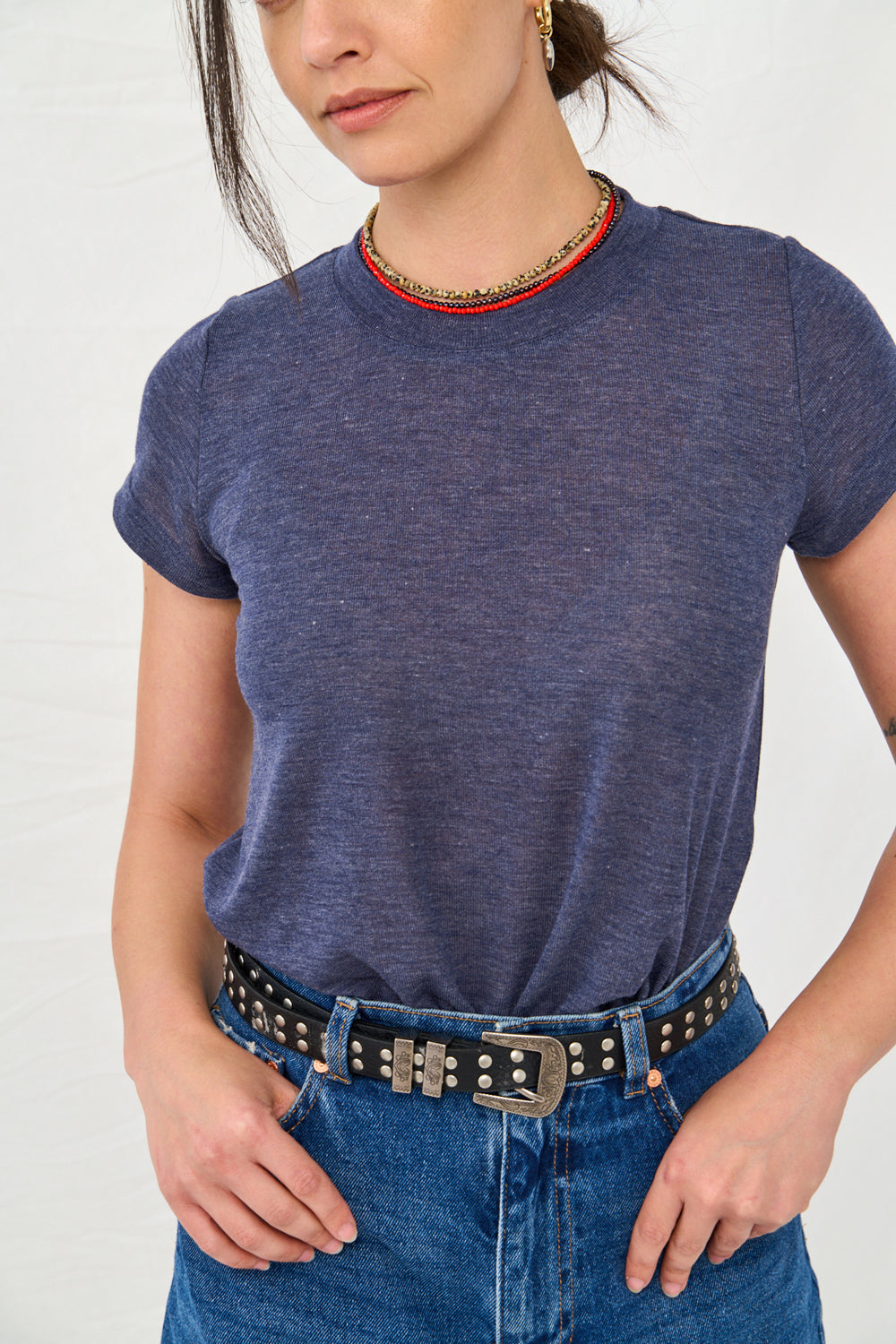 Blue denim t-shirt