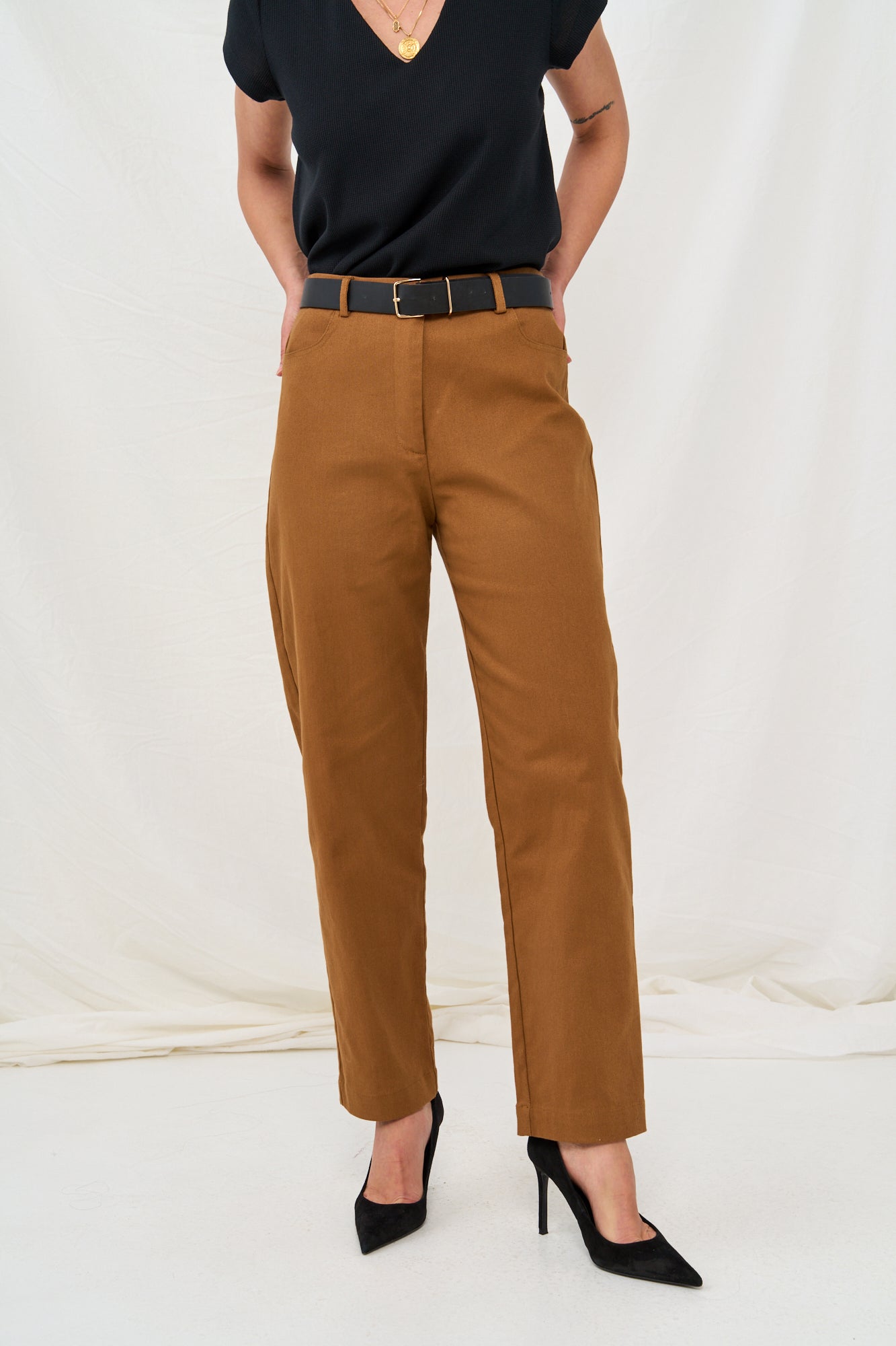 Alexa pants reddish brown 