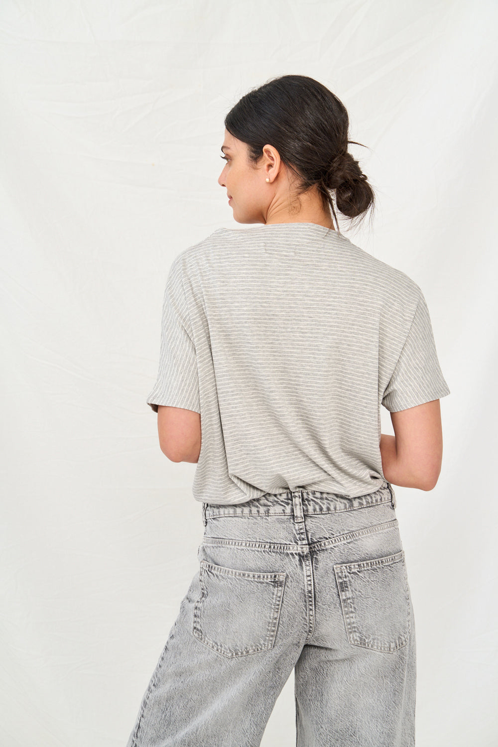 Gray striped Romi shirt