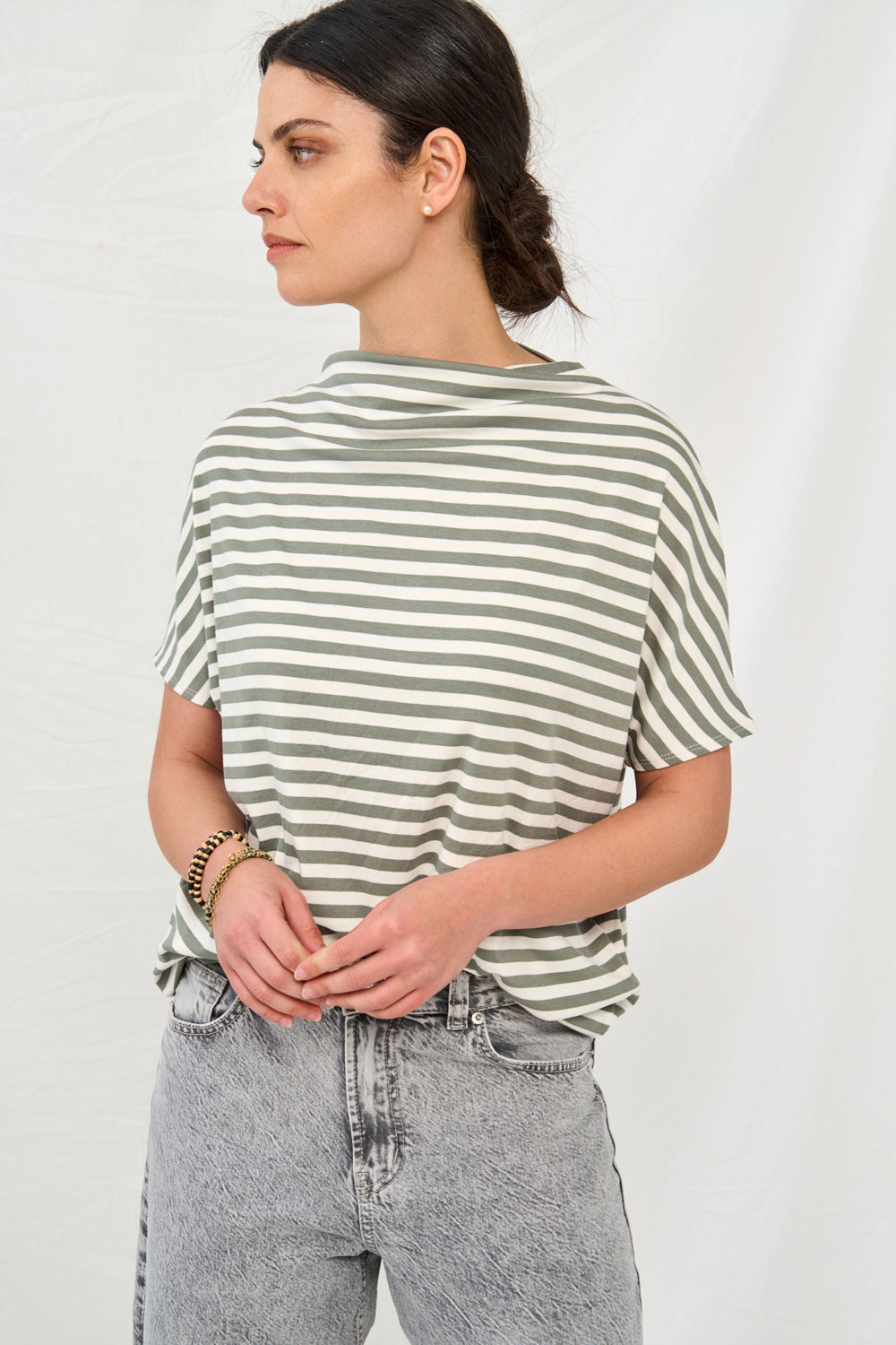 Green striped Romi shirt