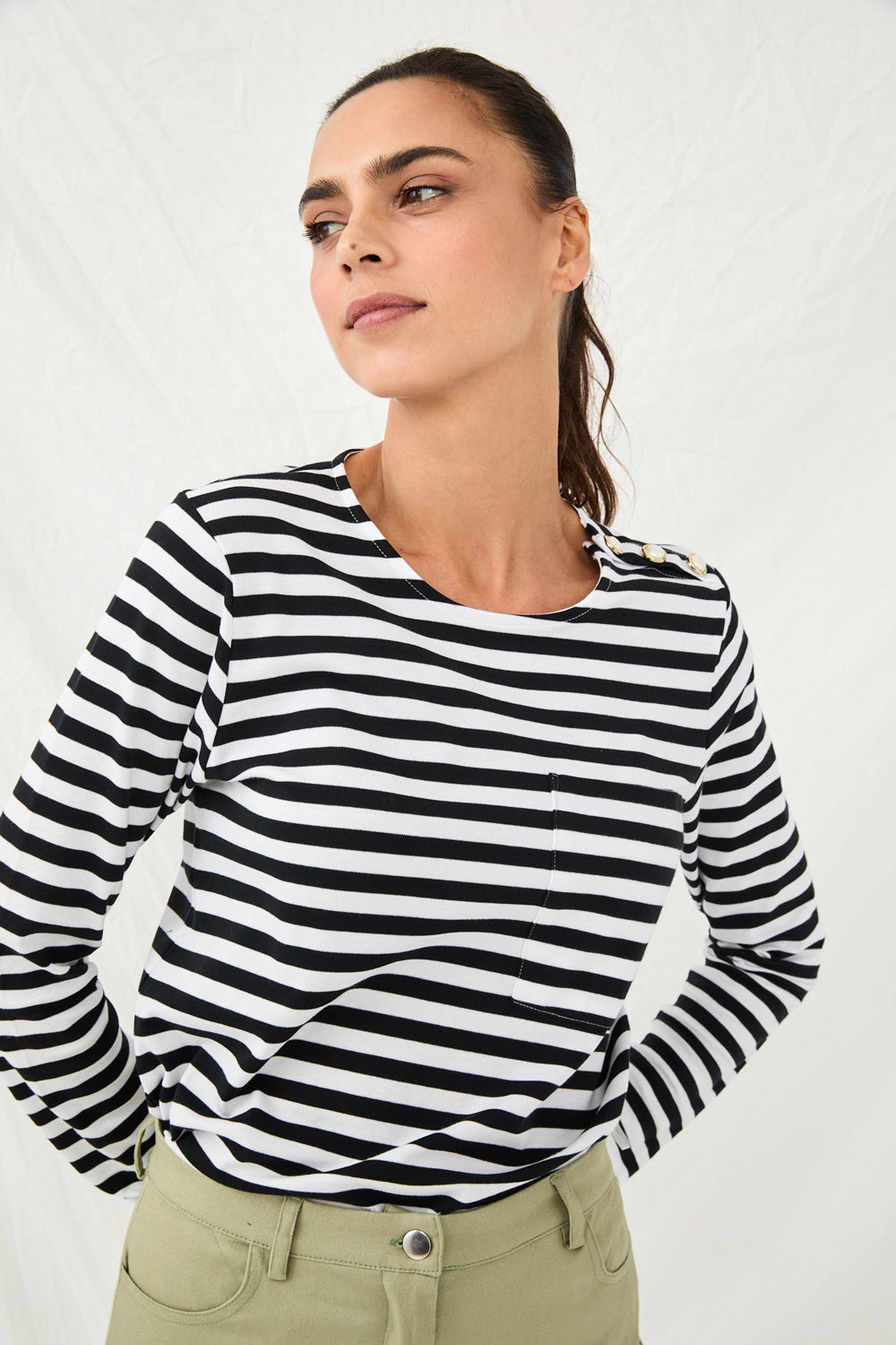 Black striped sailor shirt