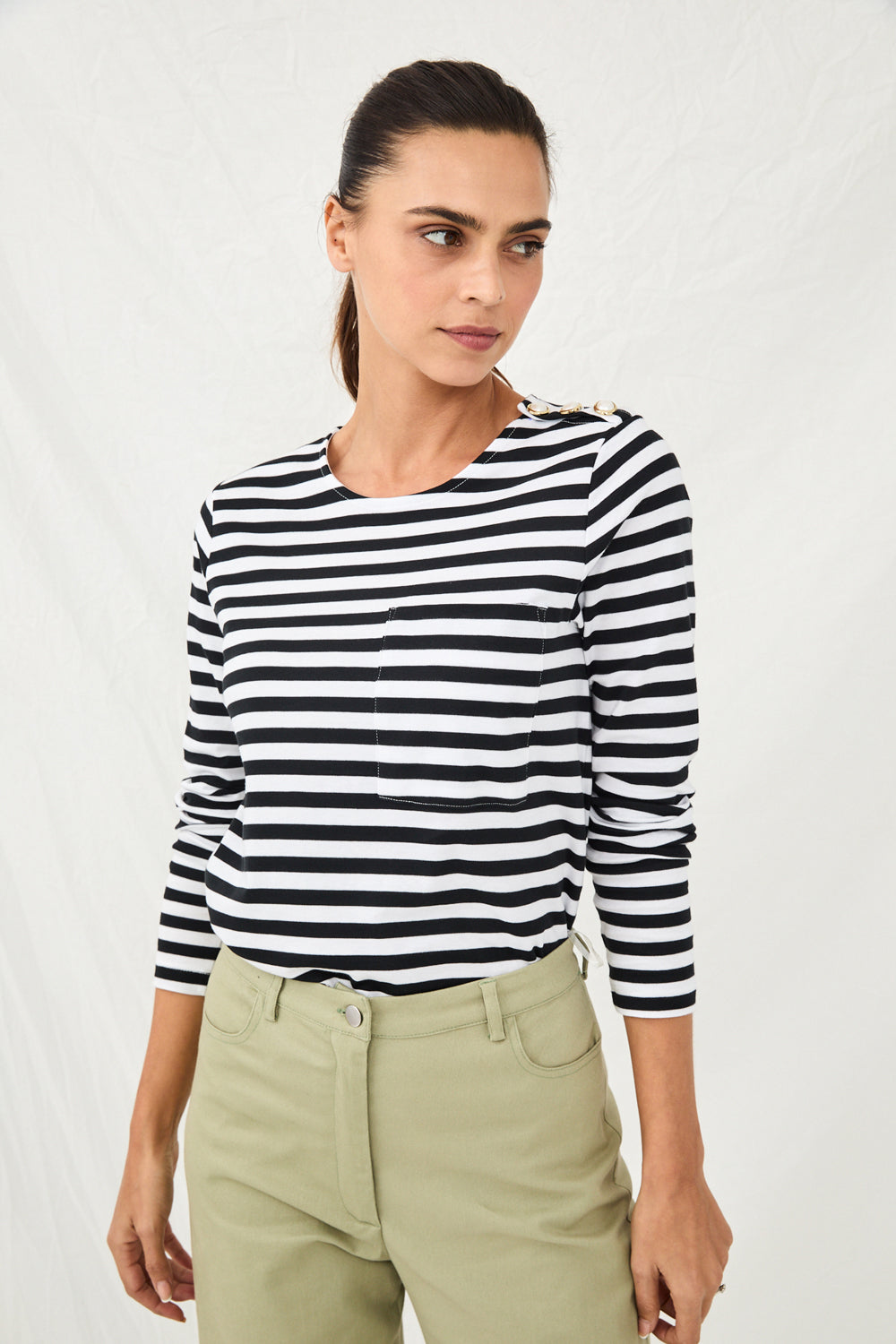 Black striped sailor shirt