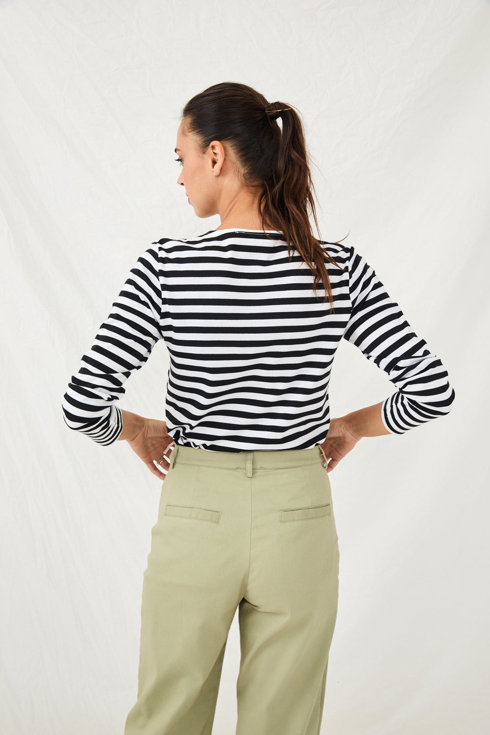 Black striped sailor shirt