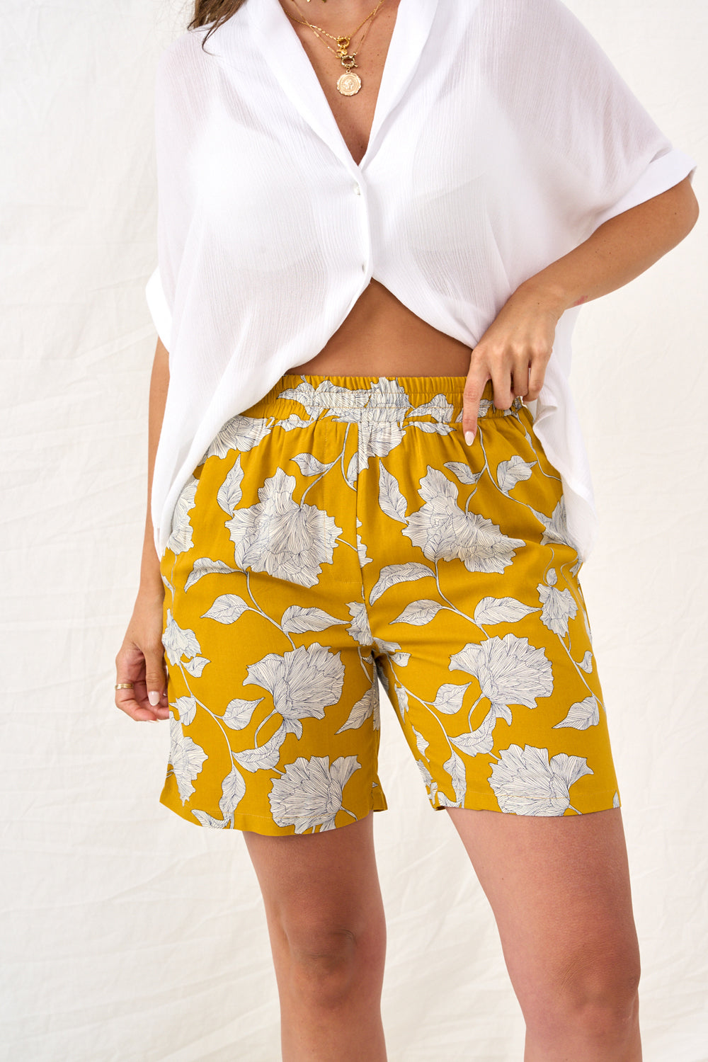 Yellow floral Lori pants