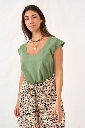 Loose T shirt green 