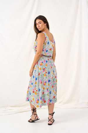 Floral and polka dot print Gertie dress