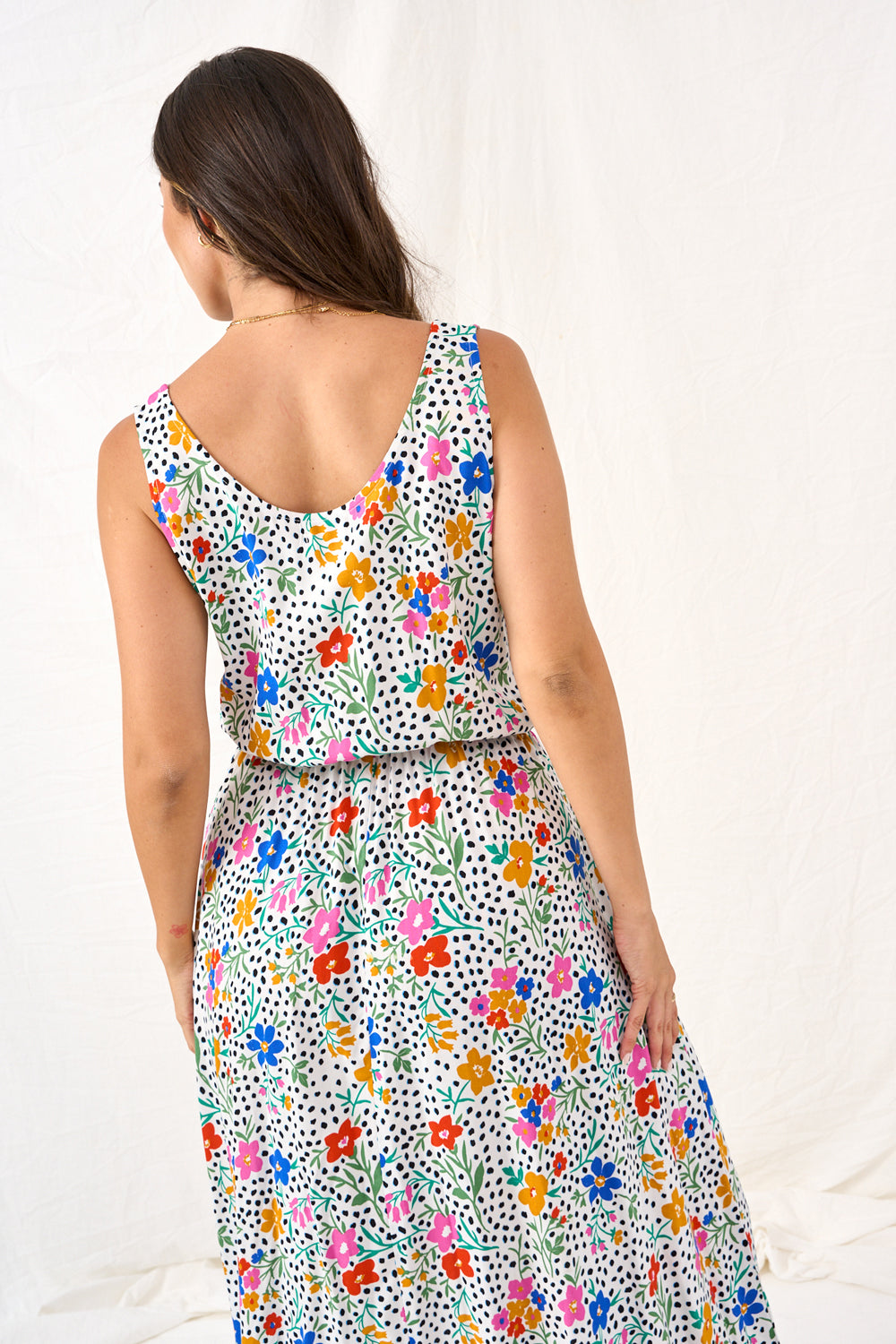 Floral and polka dot print Gertie dress