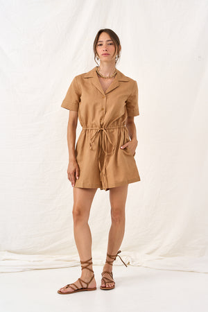 Camel short Chelsea overalls