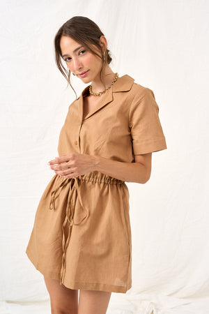 Camel short Chelsea overalls