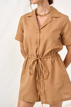 Camel short Chelsea overalls