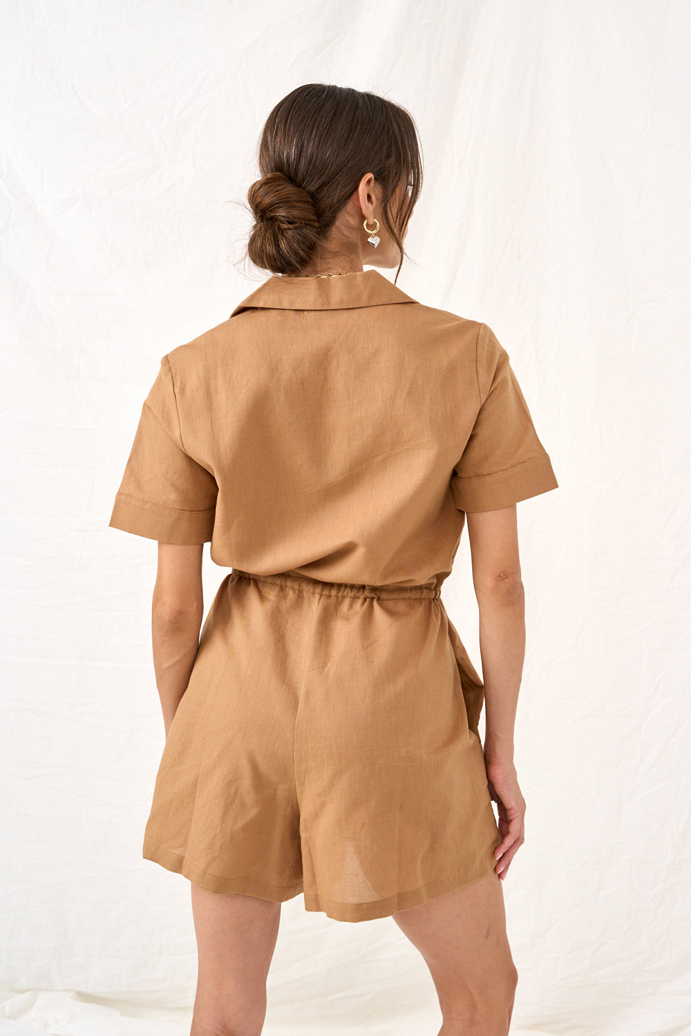 Camel short Chelsea overalls