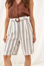 Striped bermuda shorts