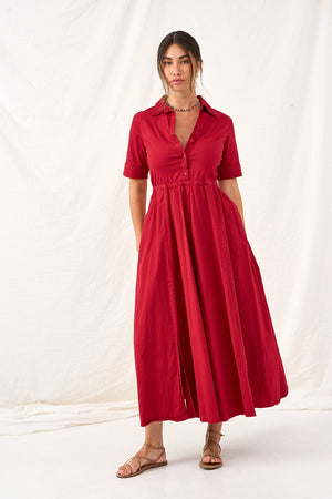 Red Stella maxi dress