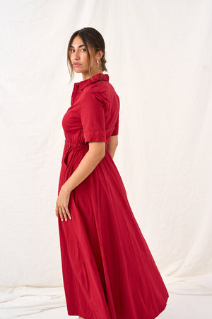 Red Stella maxi dress