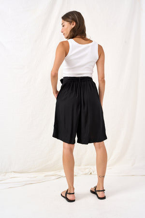 Black bermuda shorts