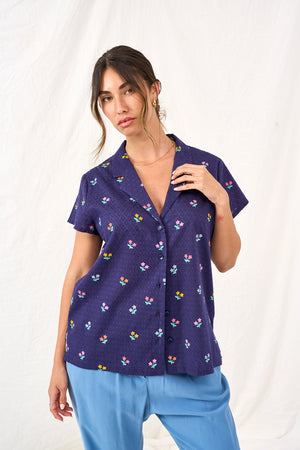 Blue floral Lucy shirt 