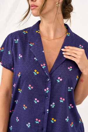 Blue floral Lucy shirt 