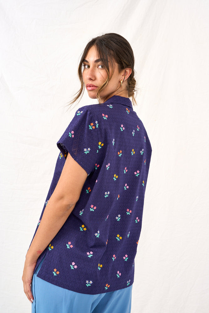 Blue floral Lucy shirt 