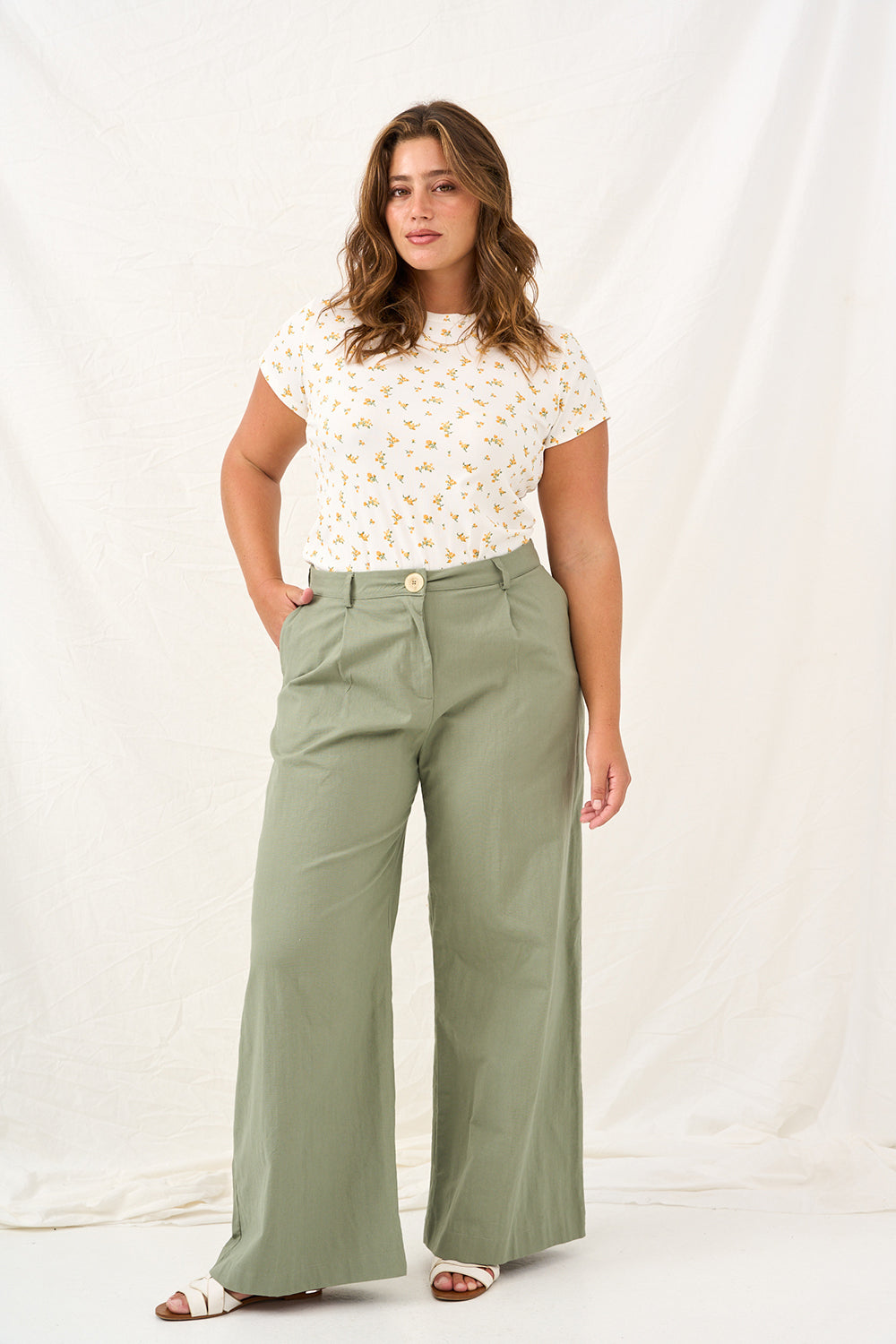 Green colored Sophie pants