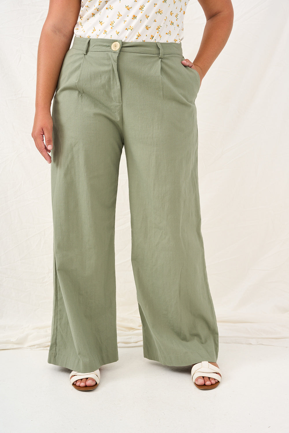 Green colored Sophie pants