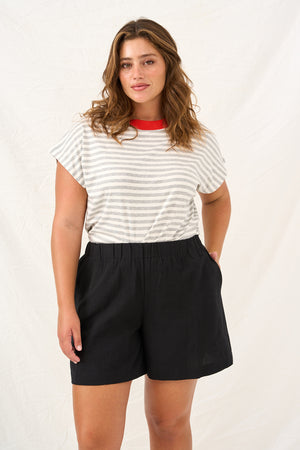 Gia gray striped t-shirt