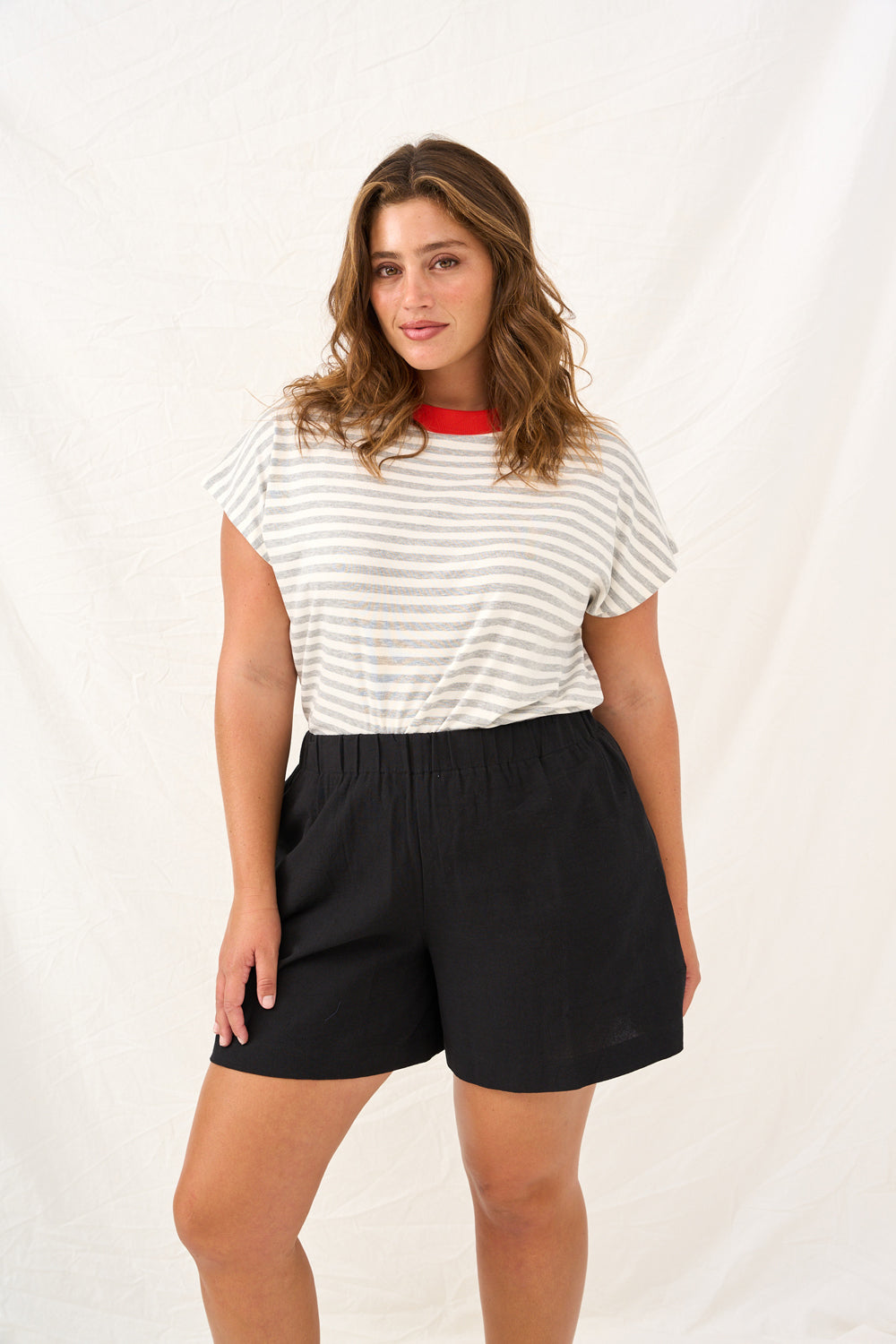 Gia gray striped t-shirt